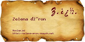 Zelena Áron névjegykártya